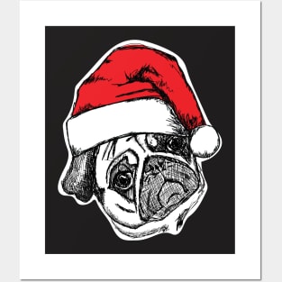 Pugly Ugly Christmas Bah Hum Pug Posters and Art